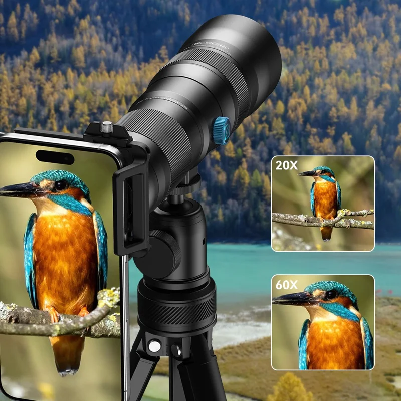 APEXEL APL-T20-60X Monocular Telescope 20-60X Zoom High Magnification HD Portable Telescope for Concert / Bird Watching
