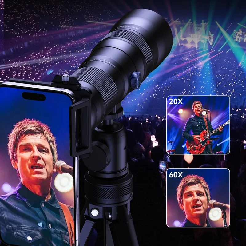 APEXEL APL-T20-60X Monocular Telescope 20-60X Zoom High Magnification HD Portable Telescope for Concert / Bird Watching