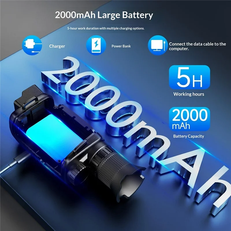 YS02 Handheld Digitale Nachtkijker 8X Zoom Jachtverrekijker met 1.5 Inch IPS Scherm