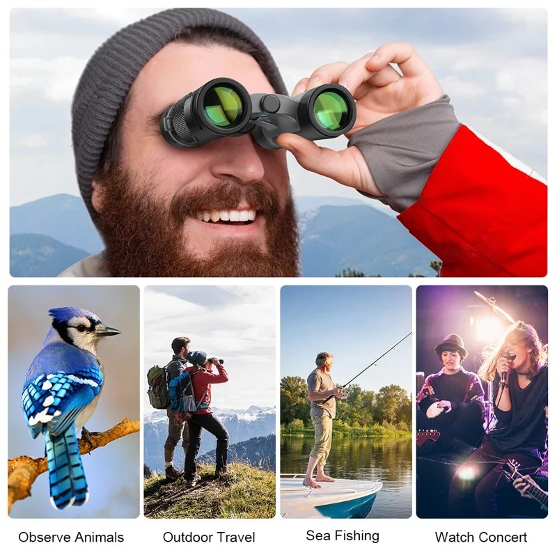 APEXEL Binoculars Long Range 10x25 HD Binoculars Outdoor Camping Mini Folding Telescope for Hunting Tourism