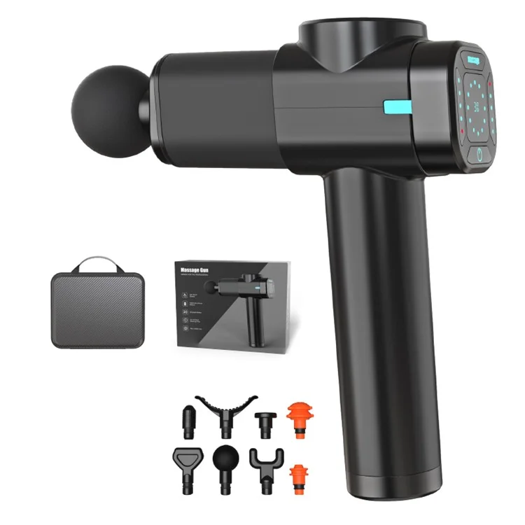 X8 Massage Gun 30 Speed Level Deep Tissue Muscle Massager Portable Handheld Relaxation Electric Sport Massager for Pain Relief - Black//UK Plug