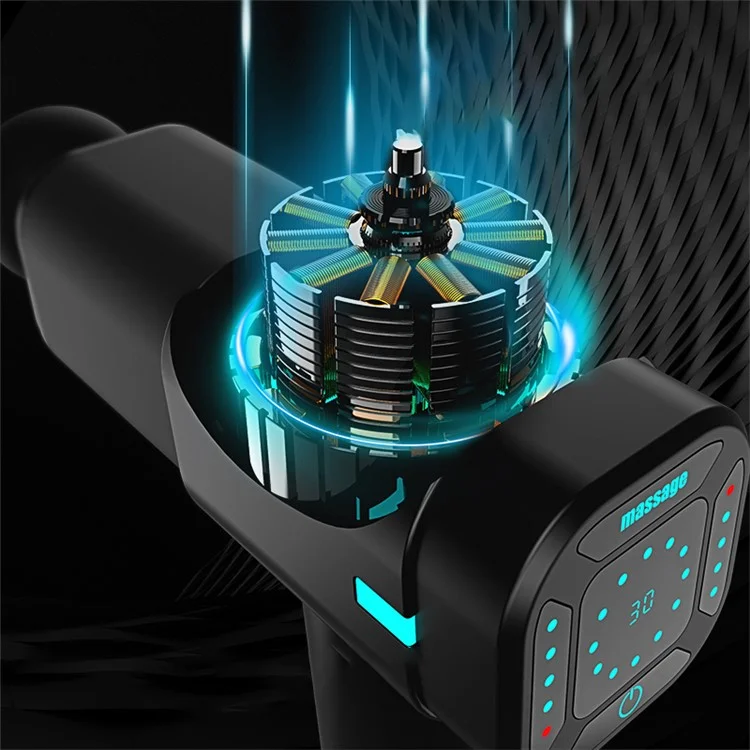 X8 Massage Gun 30 Speed Level Deep Tissue Muscle Massager Portable Handheld Relaxation Electric Sport Massager for Pain Relief - Black//UK Plug