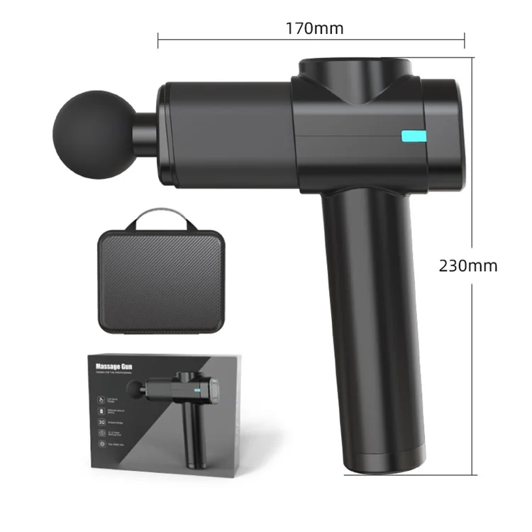 X8 Massage Gun 30 Speed Level Deep Tissue Muscle Massager Portable Handheld Relaxation Electric Sport Massager for Pain Relief - Black//UK Plug