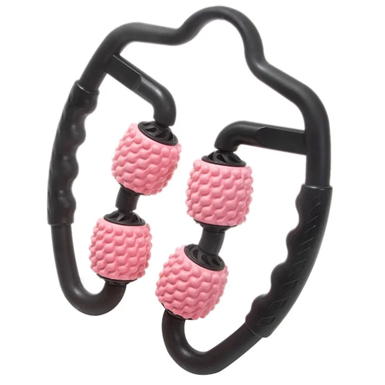 Amyup Handheld Muscle Roller Cellulite Massager Libérer Les Points De Déclenchement Myofasciaux Réduisez Les Douleurs Musculaires - Rose / Noir