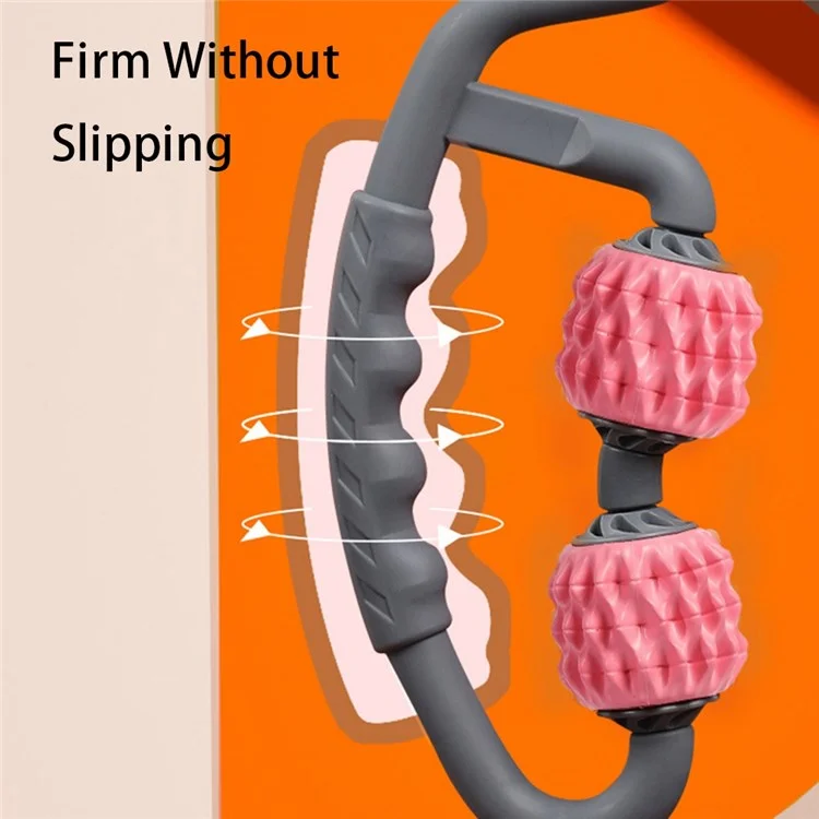 Amyup Handheld Muscle Roller Cellulite Massager Libérer Les Points De Déclenchement Myofasciaux Réduisez Les Douleurs Musculaires - Rose / Noir
