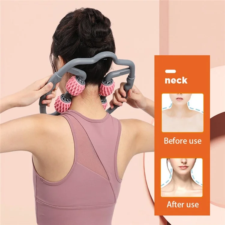 Amyup Handheld Muscle Roller Cellulite Massager Libérer Les Points De Déclenchement Myofasciaux Réduisez Les Douleurs Musculaires - Rose / Noir