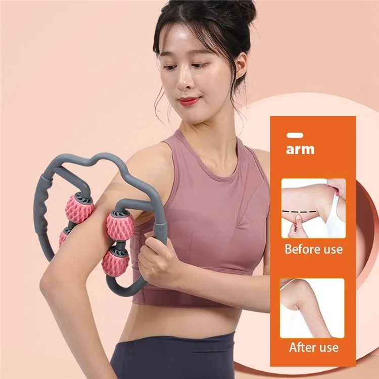 Amyup Handheld Muscle Roller Cellulite Massager Libérer Les Points De Déclenchement Myofasciaux Réduisez Les Douleurs Musculaires - Rose / Noir