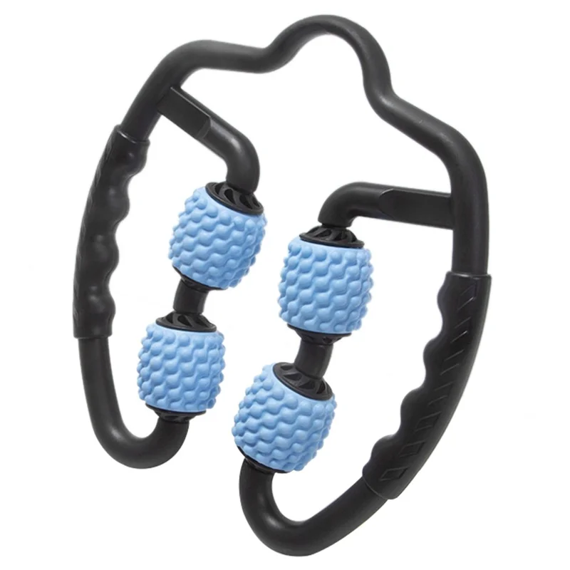 AMYUP Handheld Muscle Roller Cellulite Massager Release Myofascial Trigger Points Reduce Muscle Soreness Deep Tissue Massage Roller Tool for Tightness Calves, Leg, Arms, Shoulder - Sky Blue