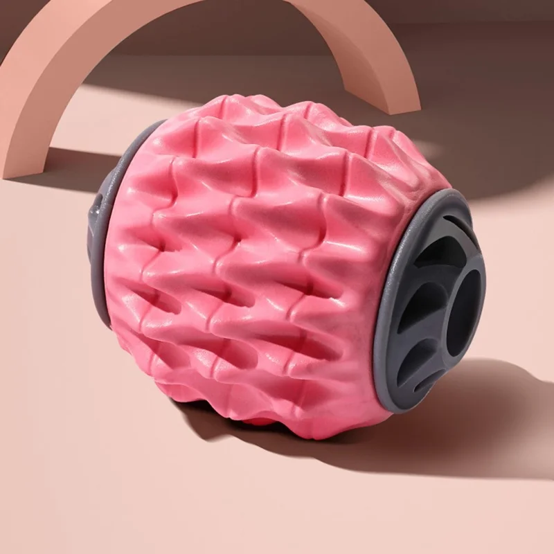 AMYUP Handheld Muscle Roller Cellulite Massager Release Myofascial Trigger Points Reduce Muscle Soreness Deep Tissue Massage Roller Tool for Tightness Calves, Leg, Arms, Shoulder - Sky Blue/Grey