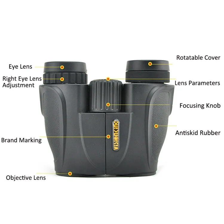 VISIONKING BL8X26 Mini BAK4 Prism Binoculars Outdoor Glimmer Night Vision Binoculars Waterproof Telescopes for Camping / Hunting