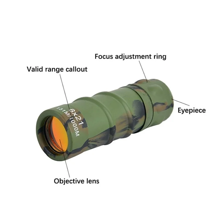 821 Monocular Revestido de Filme de Alta Ampliação e Alta Definição, Monocular de Visão Noturna HD para Concertos ao Ar Livre, Observação de Pássaros, Campismo