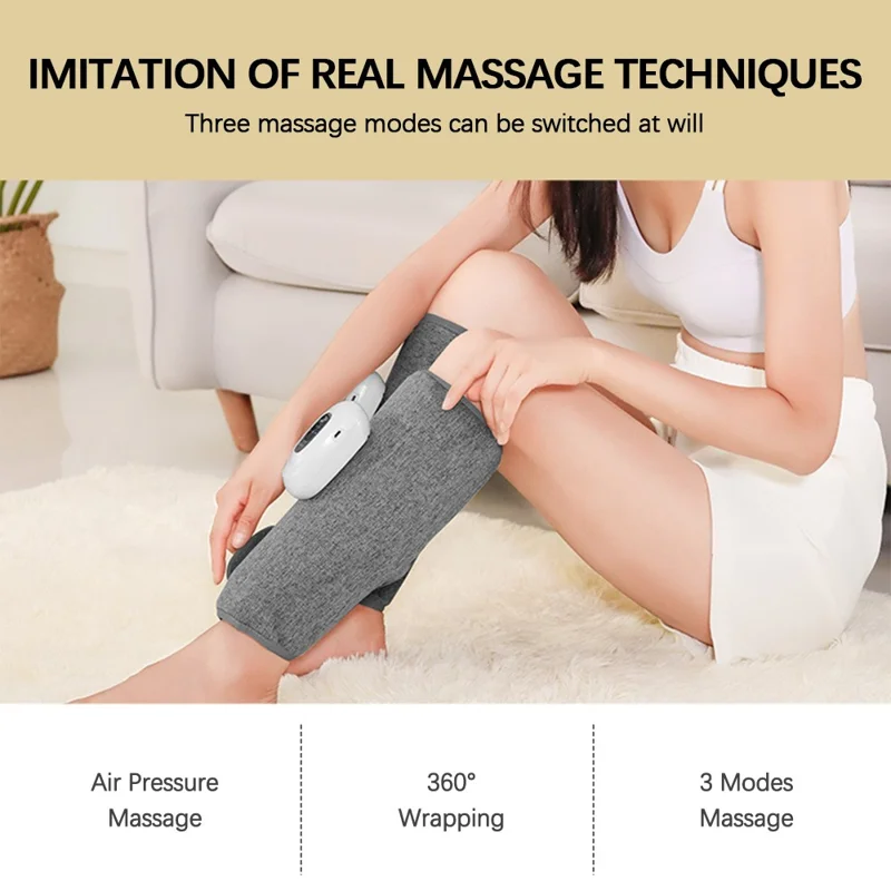 101418 Electric Leg Calf Massager Portable Arm Massager 3 Mode Air Pressure Airbag Vibration Massager for Muscle Pain Relief Relax