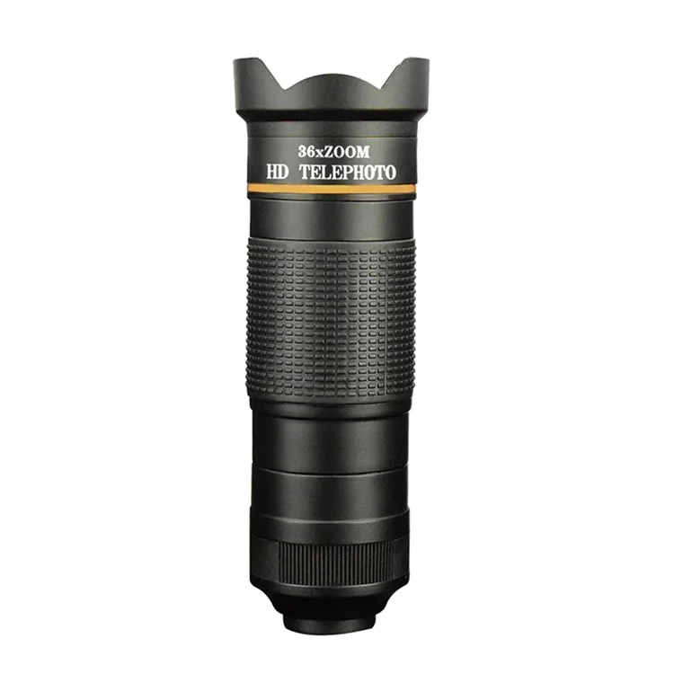 BRT-36S 36x Zoom HD Telephoto Mobile Phone Telescope Telescopic Focus Monocular for Outdoor Adventures (Standard Version) - Gold