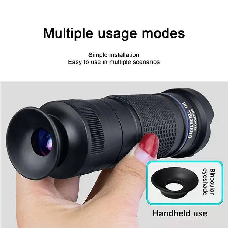 BRT-36S 36x Zoom HD Telephoto Mobile Phone Telescope Telescopic Focus Monocular for Outdoor Adventures (Standard Version) - Gold