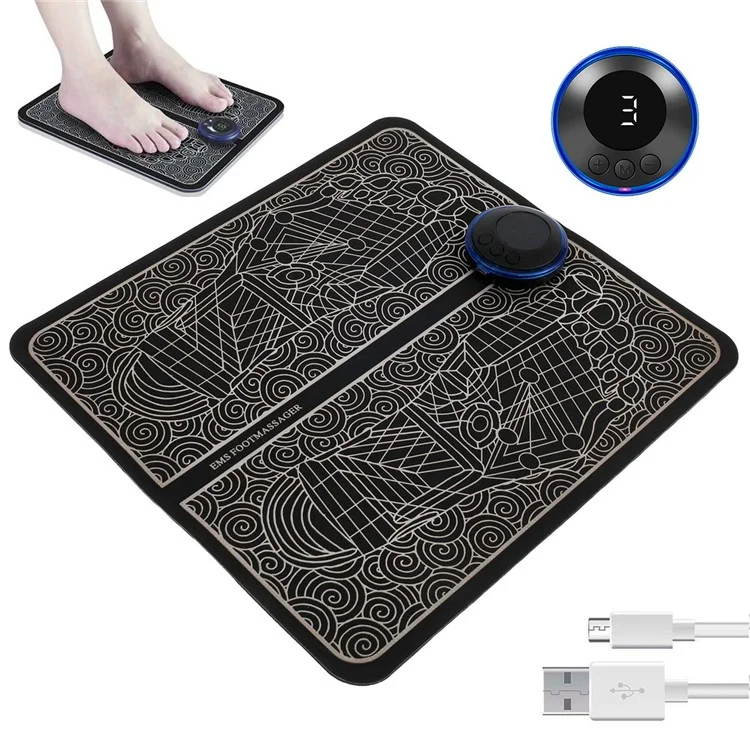 Foldable Foot Massager Machine Feet and Leg Muscle Massager, 19 Intensities 8 Massage Modes