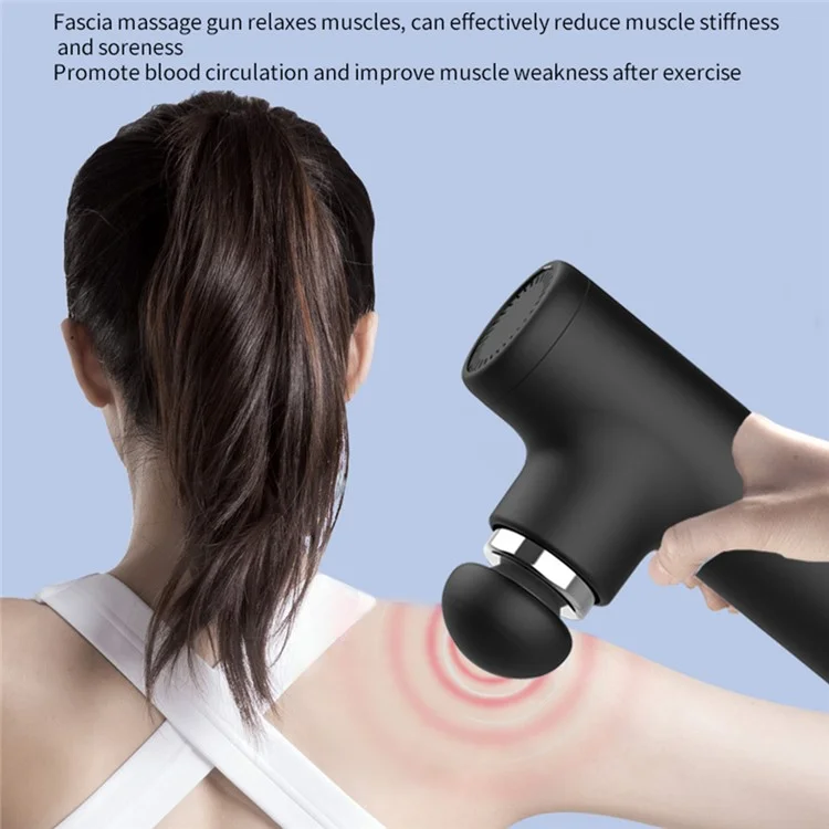JM02 Fascia Massagepistole Handgerät Muskel Vibrationsmassagegerät 3-Gang Einstellbar Elektrischer Masseur