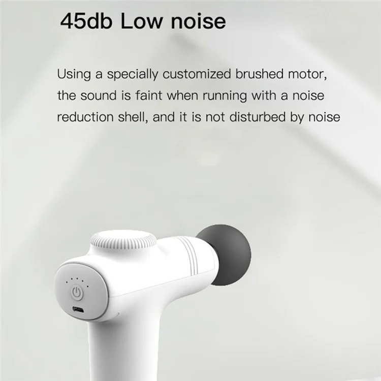 JM05S Pocket Fascia Massage Gun Ultra-Portable Mini Muscle Massager 5-Gear Adjustable Electric Back Massager - Weiß