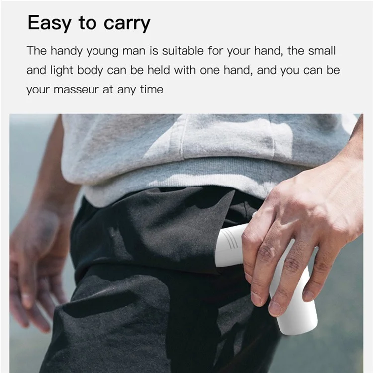 JM05S Pocket Fascia Massage Gun Ultra-Portable Mini Muscle Massager 5-Gear Adjustable Electric Back Massager - Weiß
