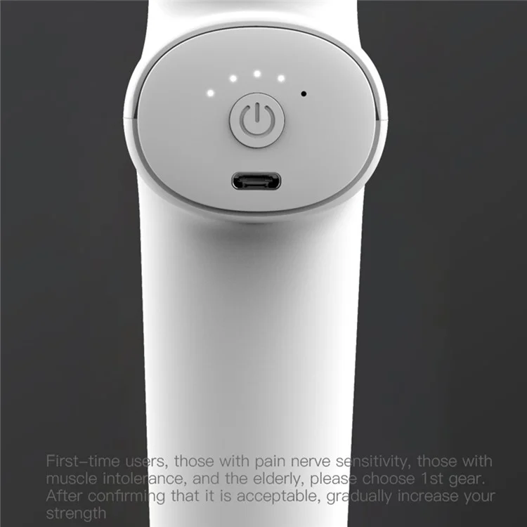 JM05S Pocket Fascia Massage Gun Ultra-Portable Mini Muscle Massager 5-Gear Adjustable Electric Back Massager - Weiß