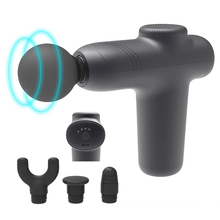 JM05S Pocket Fascia Massage Gun Ultra-Portable Mini Muscle Massager 5-Gear Adjustable Electric Back Massager - Black