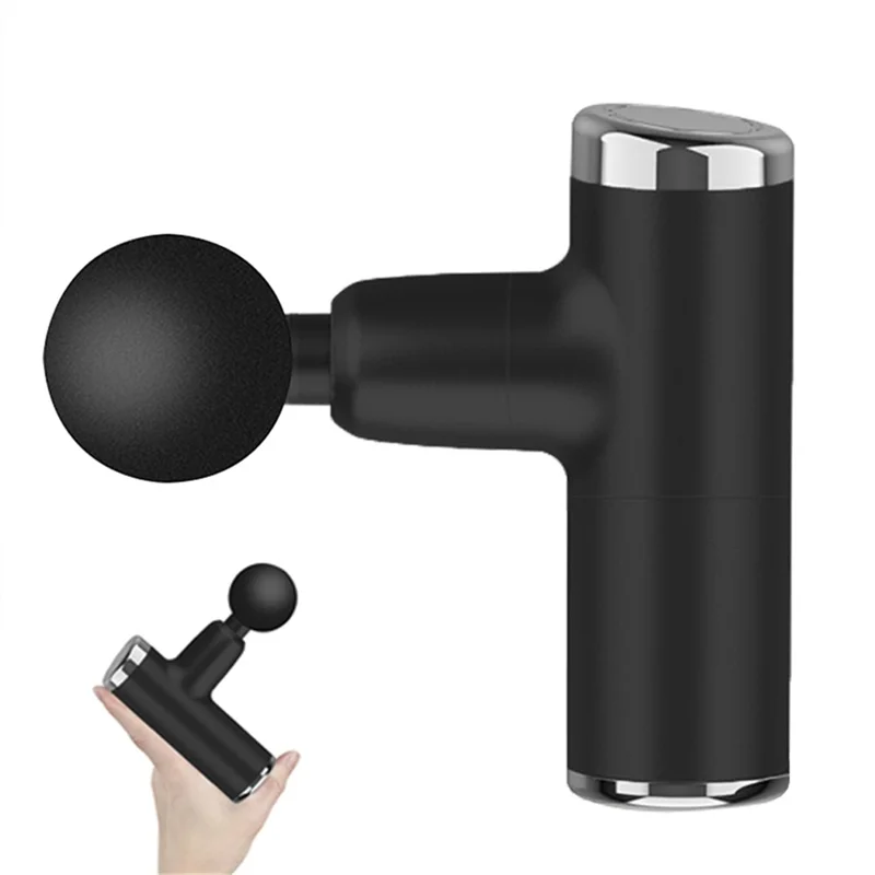 SK-328 Portable Massage Tool Massage Gun Muscle Relaxing Massager with 2000mAh Battery Built-In - Silver