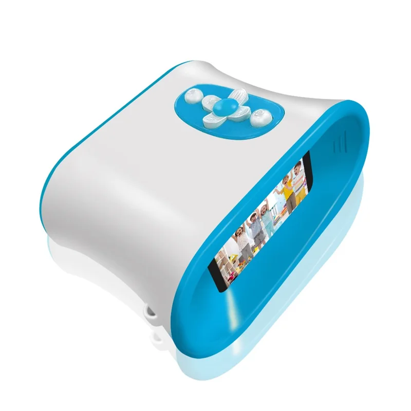 DT15 Kids Microscope Telescope Portable Children Color Digital Camera Binocular with 2.4'' Screen - Blue