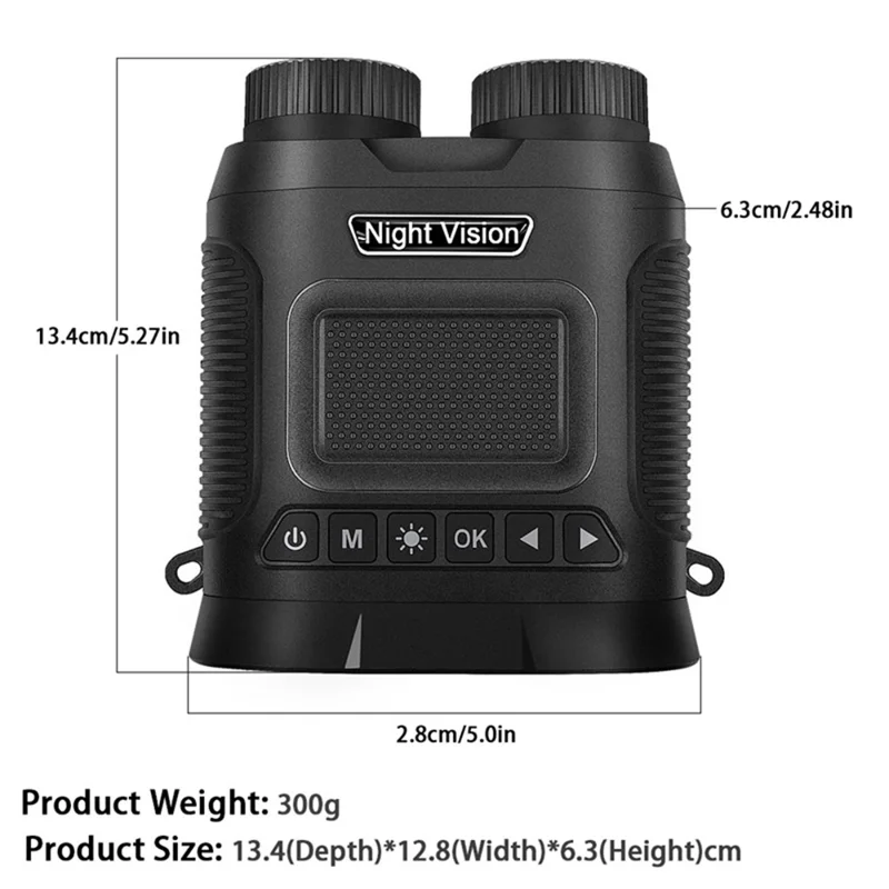 DT29 3-inch HD Photograph Infrared Binoculars for Bird Watching, Recording, Digital Binoculars with Night Vision - Black