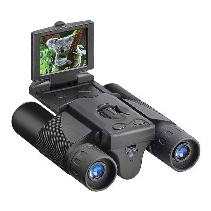 DT10 2.0" IPS LCD Screen Display Binoculars 10X HD Video Photo Recorder Binoculars for Bird Watching  - Black