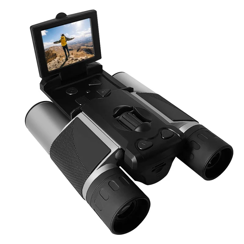 DT10 2.0" IPS LCD Screen Display Binoculars 10X HD Video Photo Recorder Binoculars for Bird Watching  - Black