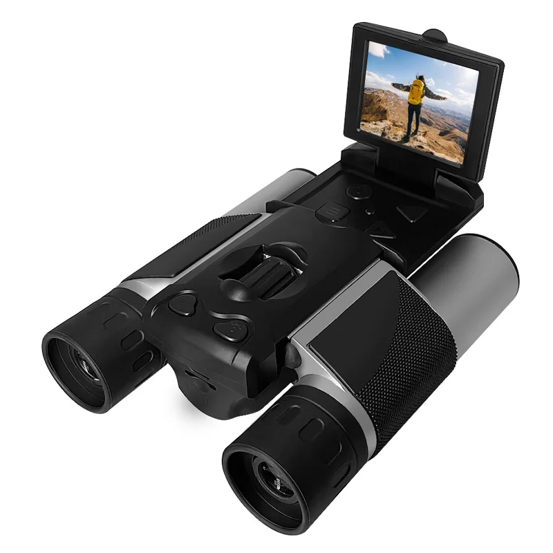 DT10 2.0" IPS LCD Screen Display Binoculars 10X HD Video Photo Recorder Binoculars for Bird Watching  - Black