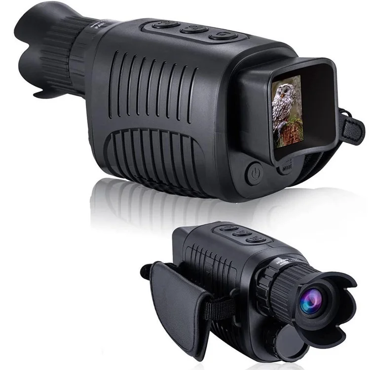 R7 HD Full Black Infrared Digital Monocular Night Vision Monocular com Suporte para Zoom 5X, Fotografia, Gravação de Vídeo
