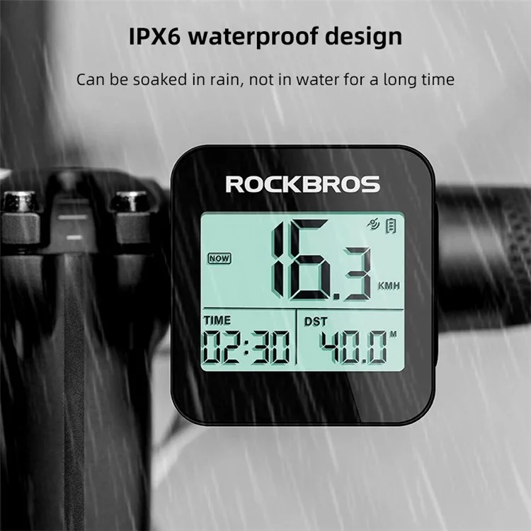 Compteur de vélo sans fil GPS ROCKBROS G1 IPX6 étanche Odomètre de vélo