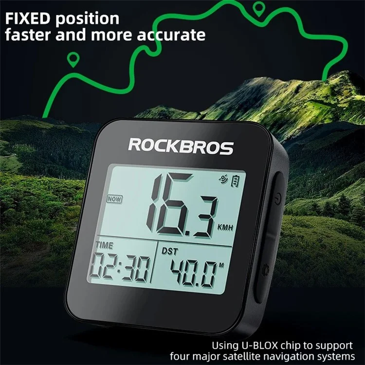 Compteur de vélo sans fil GPS ROCKBROS G1 IPX6 étanche Odomètre de vélo