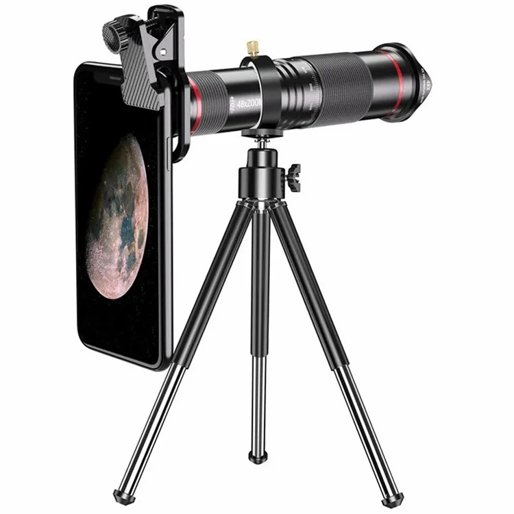 W48 Clip-On 8X Telephoto Lens Phone Camera Lens Kit Monocular