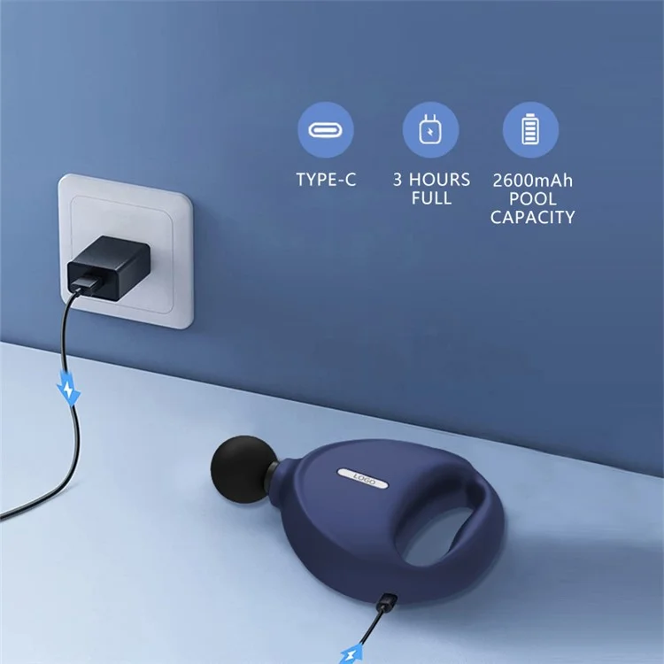 SP-009 Mini Muskelmassagegerät 4-Gang-Taschen-Faszien-Massagepistole Tragbarer elektrischer Rückenmassagegerät