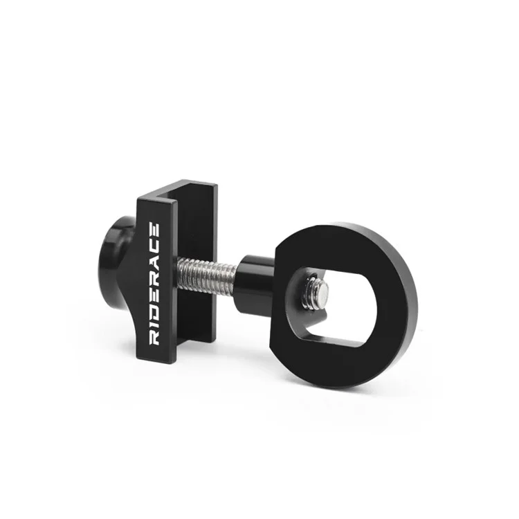 RIDERACE Folding Bicycle Chain Tensioner Adjuster Aluminum Alloy Single Speed Chain Regulator, 14x10mm - Black