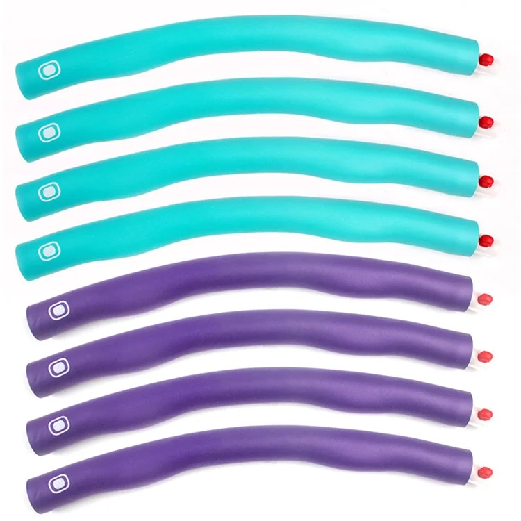 8 Stück / Set Schaum + PP abnehmbarer Taille-Schlankheits-Massagehula-Hoop, Kinder und Erwachsene Fitnessausrüstung, Durchmesser 96 cm - Cyan + Lila