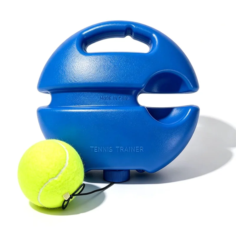 Tennis Trainer Tennis Ball Machine High Elastic Rope Anti-Tangle String Design Single Tennis Practice Equipment - Blue