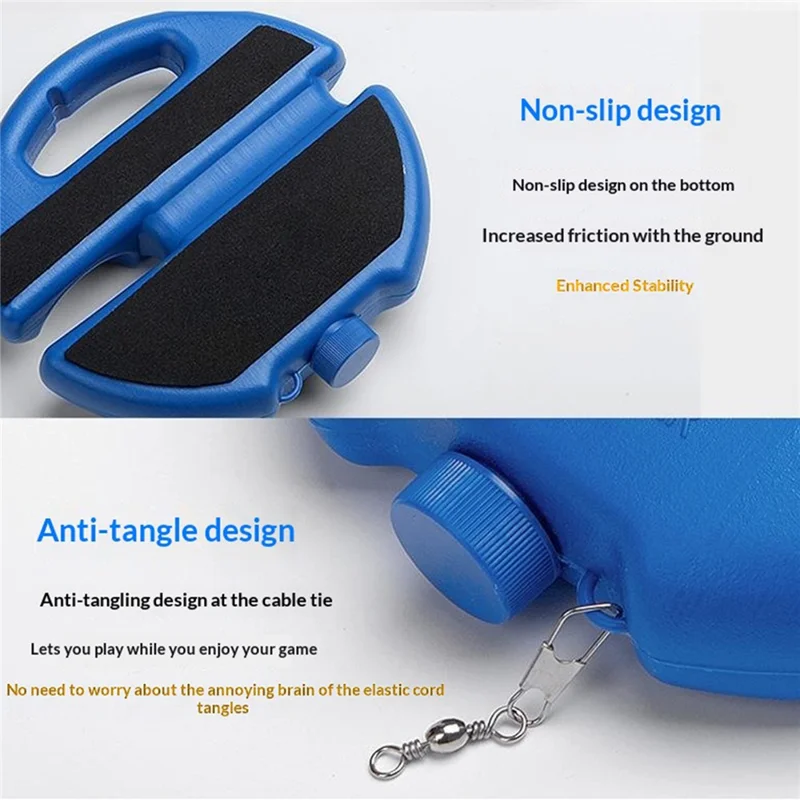 Tennis Trainer Tennis Ball Machine High Elastic Rope Anti-Tangle String Design Single Tennis Practice Equipment - Blue