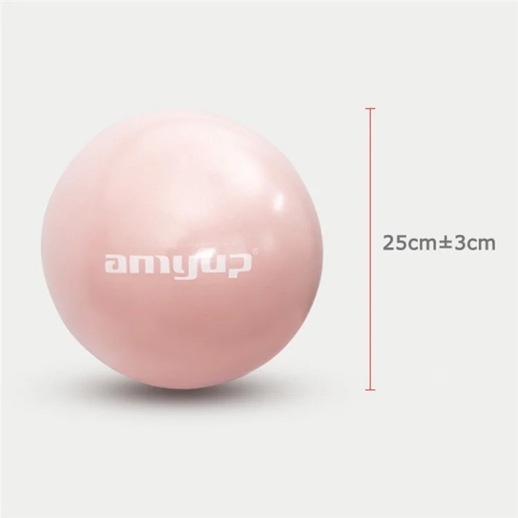 Petit ballon de Pilates AMYUP 25 cm - Ballon d'exercice Mini Workout - Ballon de yoga Anti-explosion pour l'entraînement du noyau pour les débutants - Bleu