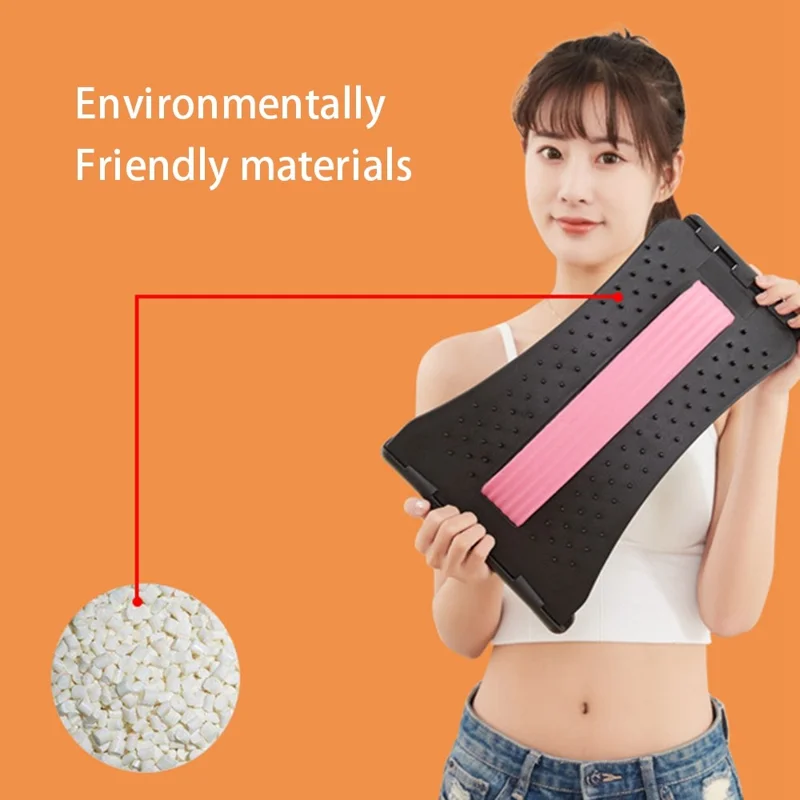 Lumbar Spine Stretcher Posture Corrector Lumbar Protrusion Pain Relief Waist Massager - Blue/Black