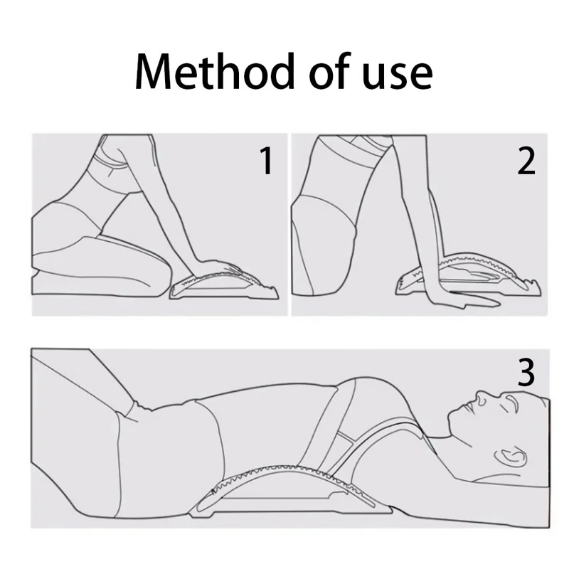 Lumbar Spine Stretcher Posture Corrector Lumbar Protrusion Pain Relief Waist Massager - Blue/Black