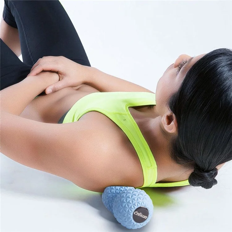 AMYUP EVA Peanut Shape Massage Ball Fitness Yoga Muscle Relaxation Body Foot Fascia Massager - Blue
