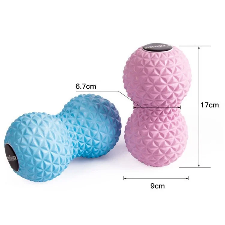 AMYUP EVA Peanut Shape Massage Ball Fitness Yoga Muscle Relaxation Body Foot Fascia Massager - Blue