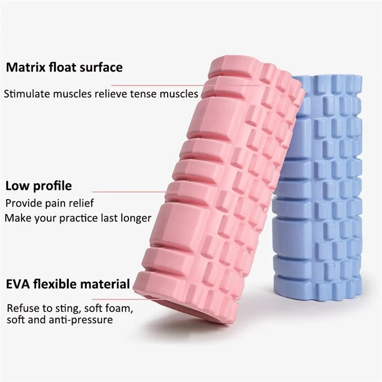 AMYUP Rouleau de massage en mousse pour le sport Conception de point de déclenchement Rouleau musculaire pour fitness Pilates Yoga Physio Massage - Noir 