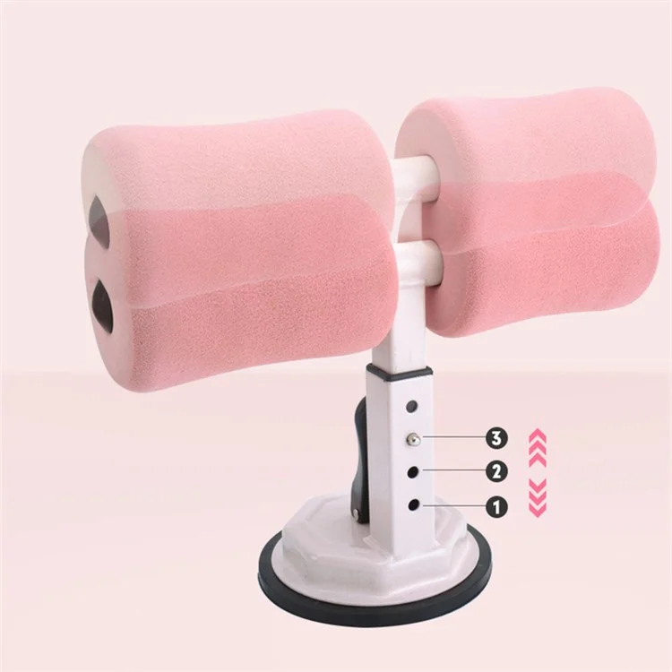 AMYUP Sit Up Bar for Floor Sit Up Assistant Device with Suction Cup for Fitness Exercising Abdominal Muscles Full Body Training - Pink