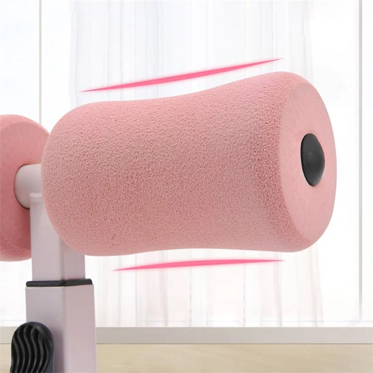 AMYUP Sit Up Bar for Floor Sit Up Assistant Device with Suction Cup for Fitness Exercising Abdominal Muscles Full Body Training - Pink