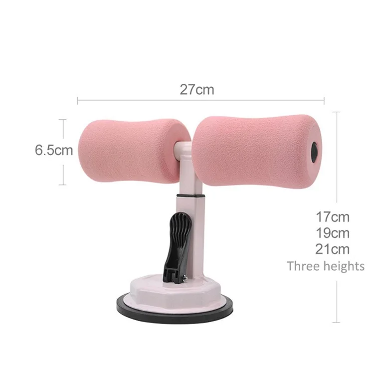 AMYUP Sit Up Bar for Floor Sit Up Assistant Device with Suction Cup for Fitness Exercising Abdominal Muscles Full Body Training - Pink