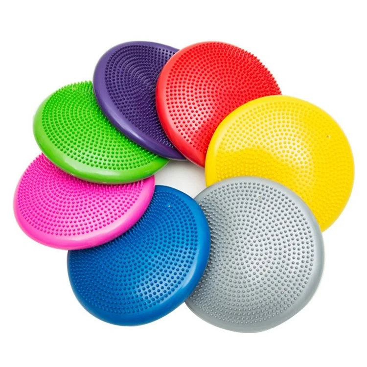Amyup PVC Aufblasbare Yoga Ball Kissen Balance Pad Massage Fitnesskugeln Pilates Anti-stress-ball Fitball Mit Pumpe - Blau