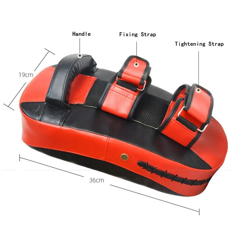 KAILUN NW-065 1Pc Muay Thai Arc Boxing Foot Target Shockproof Taekwondo Kicking Pad MMA Glove Shield - Red